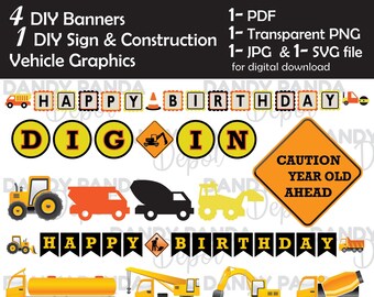 建設サインバナー DIY デジタルグラフィックバンドル デジタルファイル pdf svg jpg png