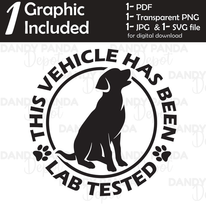 Lab Car Decal Etsy