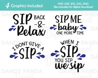 Coaster Mug Cup Koozie Water Bottle Digital Downloads - 4 Graphics Included - Digital Files pdf jpg png svg dxf