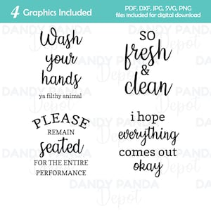 Bathroom Decor Digital File Only pdf svg png jpg