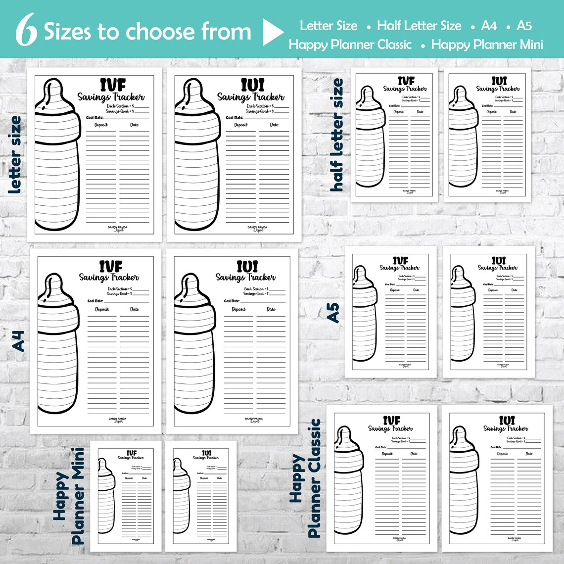 IVF IUI Infertility Printable Savings Tracker PDF Digital Download - 12 ...