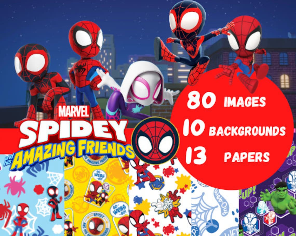 100 Spidey e i suoi fantastici amici IMMAGINI PNG Spidey Etsy Italia