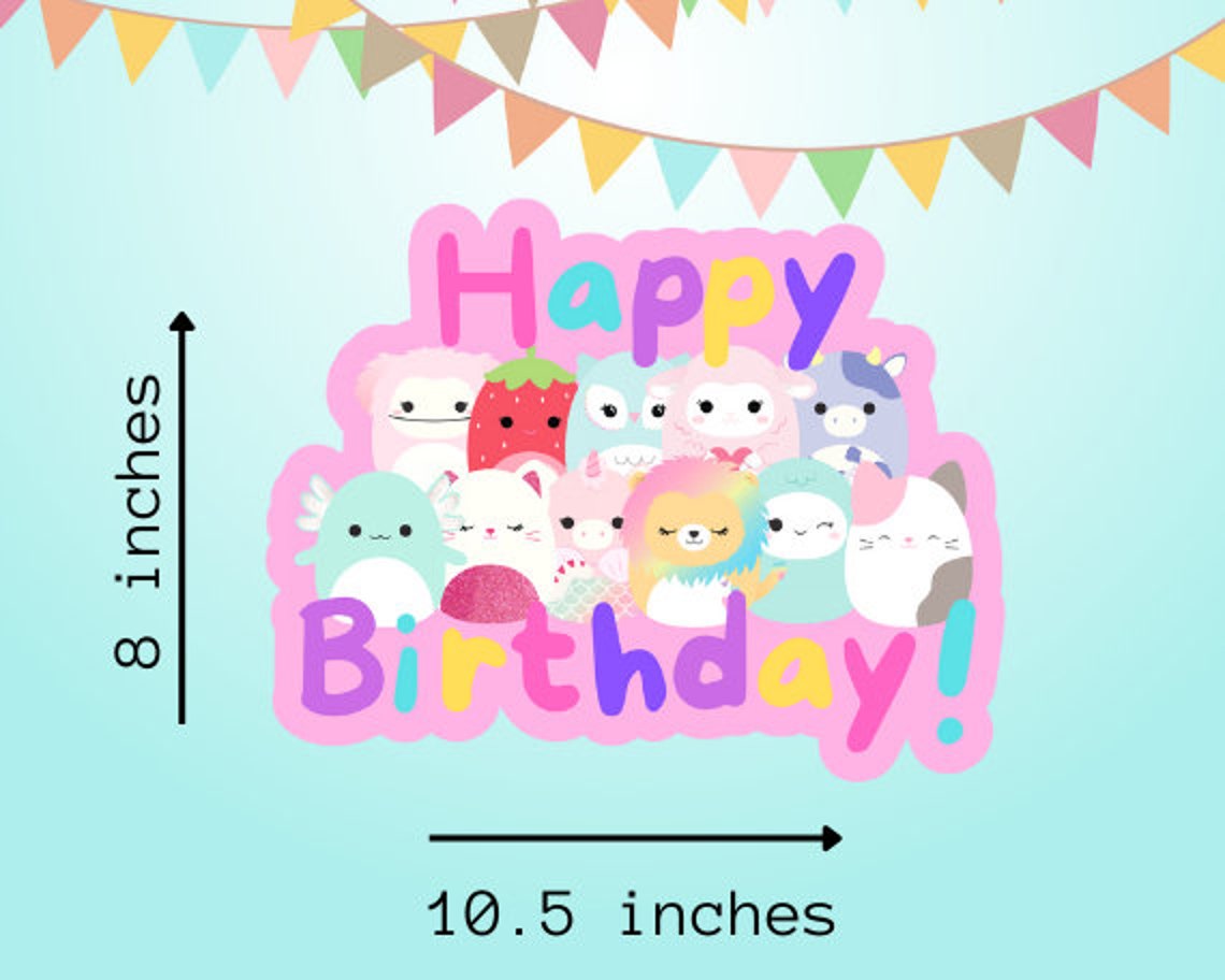 Squishmallow Cake Topper Squishmallow Party Squishmallow Etsy UK