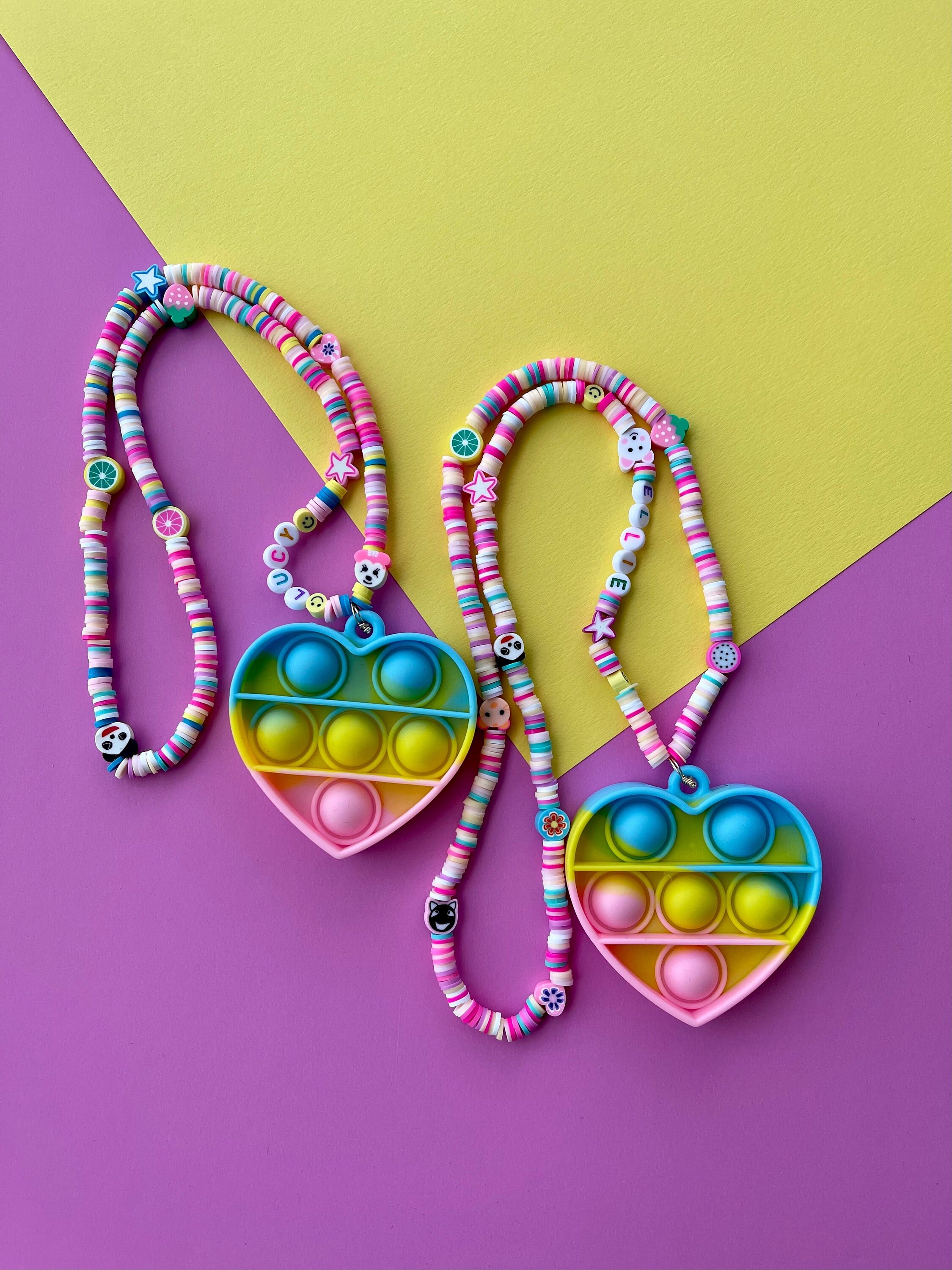 Fidget Necklace With Popit Toy 18k Gold 