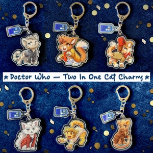 Doctor Who 2-1 Cat Acrylic Charms