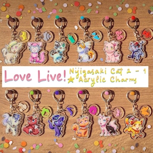 Love Live! School Idol Festival Nijigasaki High School Idol Club 2-1 Cat Acrylic Charms