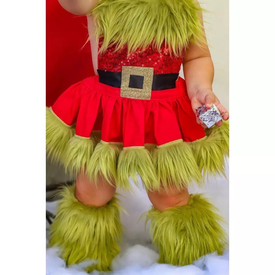 Kleding Meisjeskleding Babykleding voor meisjes Broekjes Grinch Haar Bow Grinch Fur Grinch Kerst Outfit Grinch Overalls Grinch Kostuum Luierbroekjes & Ondergoed Peuter Outfit Kerst Outfit 