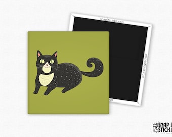 Funny Black Cat Magnet: Sarcastic Cat Lover Gift