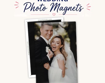 Custom Photo Magnets Wedding, Personalized Fridge Magnets, Personalized Picture Magnet Gift - 2.5"x3.5" Rectangle