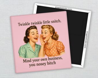 Sarcastic Retro Women Magnet: Funny Fridge Decor, Sassy Gag Gift