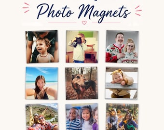 Custom Photo Magnets Square, Personalized Fridge Magnets, Personalized Picture Magnet Gift - 2"x2" Square