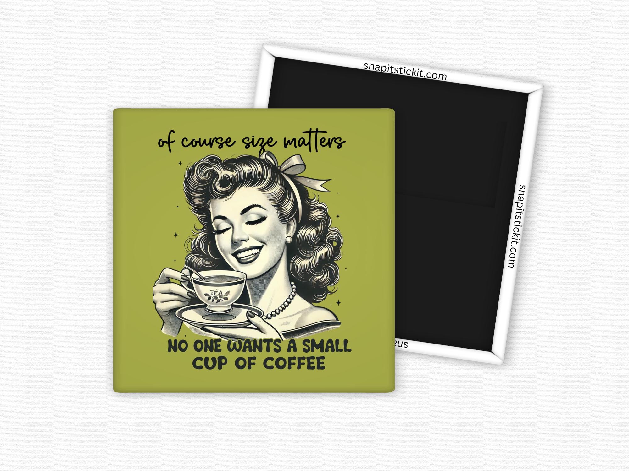 Sarcastic Retro Women Magnets—Funny Fridge Magnet Set, Vintage Humor Gifts for Her, Sassy Office Decor, Coworker Gag Gift, Square 2"x2"