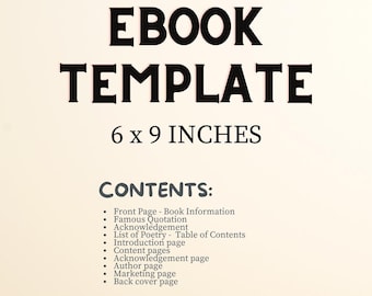 Ebook Template -6x9 Inches