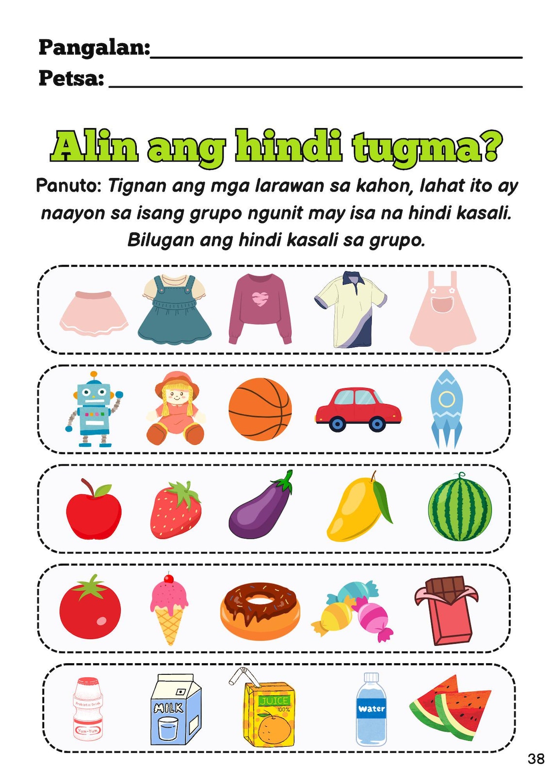 62-page Tagalog Worksheets – Literacy & Life Skills for Bilingual Kids ...