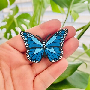Blue butterfly croc charm clearance