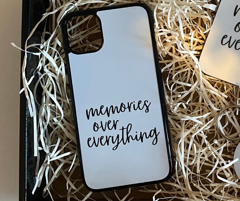 Memories Over Everything Phone Case Simple Black &amp; White Quote Quote Phone Case iPhone Case ...