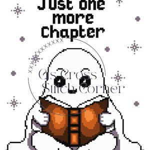 Just one more chapter cross stitch pattern