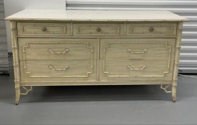 Thomasville faux cheap bamboo dresser