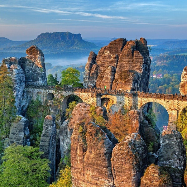 5D diamond painting Malerei - Basteibrücke sächsische Schweiz Landschaft 40x50 cm