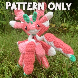 ALLEEN PATROON: pdf-instructies met schattig gehaakt amigurumi-bloembeestje