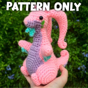 NUR MUSTER- Goo Dragon Cute häkeln Plüsch Anleitung (Anleitung).