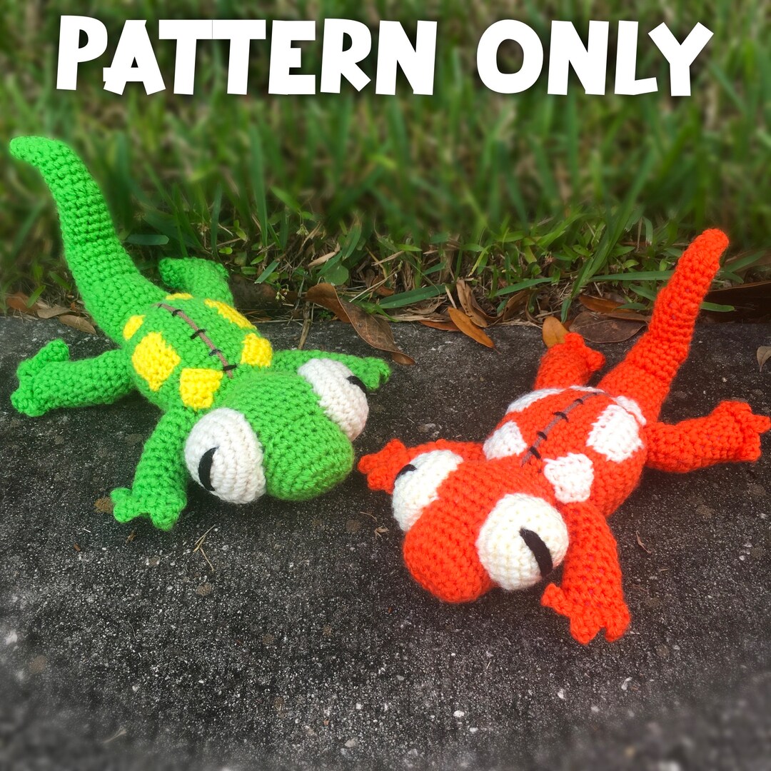 PATTERN ONLY Gecko Plushie Cute Crochet Amigurumi Plush Pattern Instructions Etsy