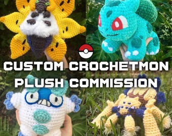 Encargo de peluche Crochetmon - Peluche amigurumi de ganchillo hecho a mano por encargo