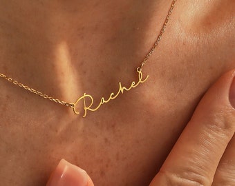 Gold Filled Necklace with Name, Nameplate Necklace, Personalized Necklace, Name Jewelry, 2023 Christmas Gift for Her, Birthday Gift, QA98