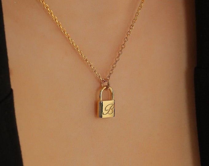 Punk Padlock Necklace Etsy