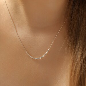 Custom Sterling Silver Morse Code Necklace: Hidden Message Jewelry - Etsy