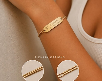 Two Chain Options Medical Alert Bracelet, Men & Women Medical ID Jewelry, QA367