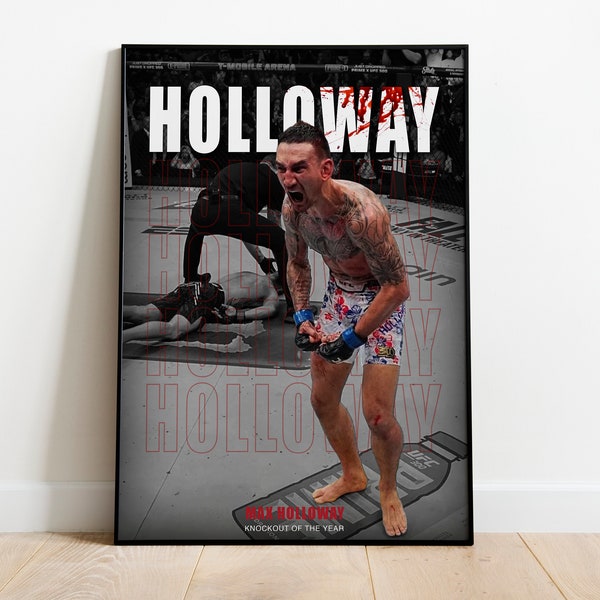 Max Holloway UFC Poster Wall Art