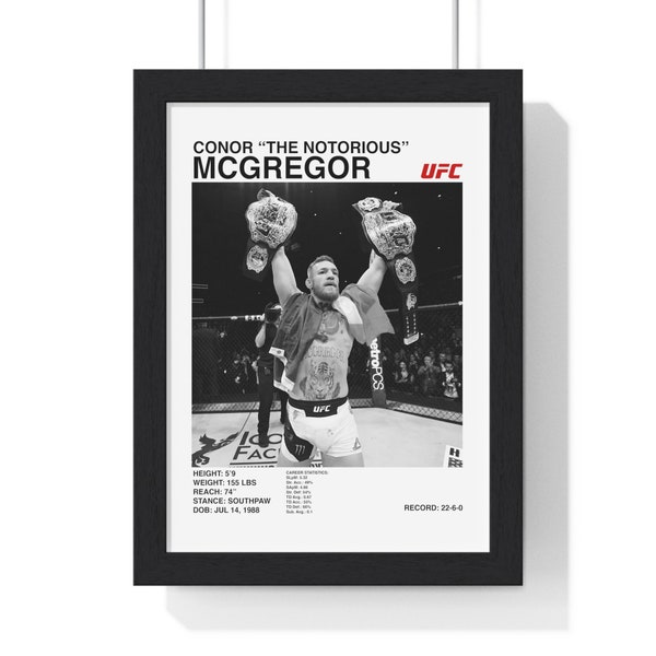 Conor "the notorious" Mcgregor UFC Digital poster wall art