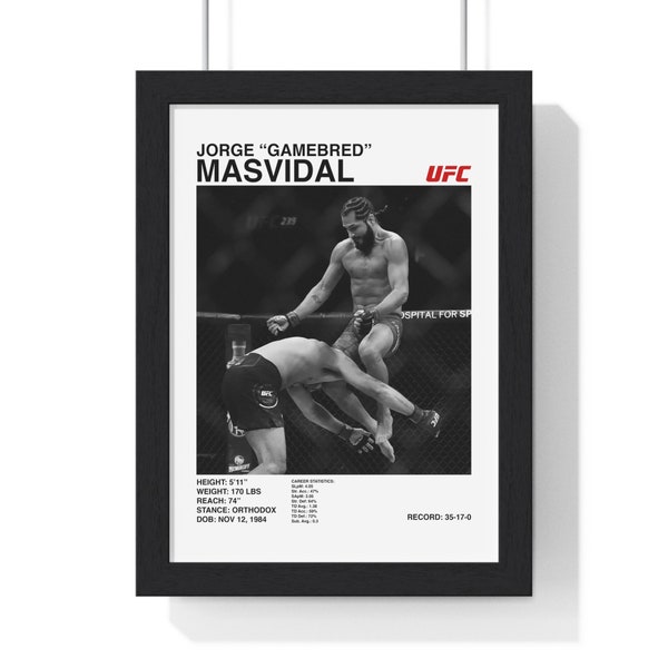 Jorje "Gamebred" Masvidal UFC DIGITAL poster wall art