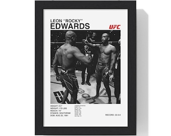 Leon Edwards UFC poster wall art