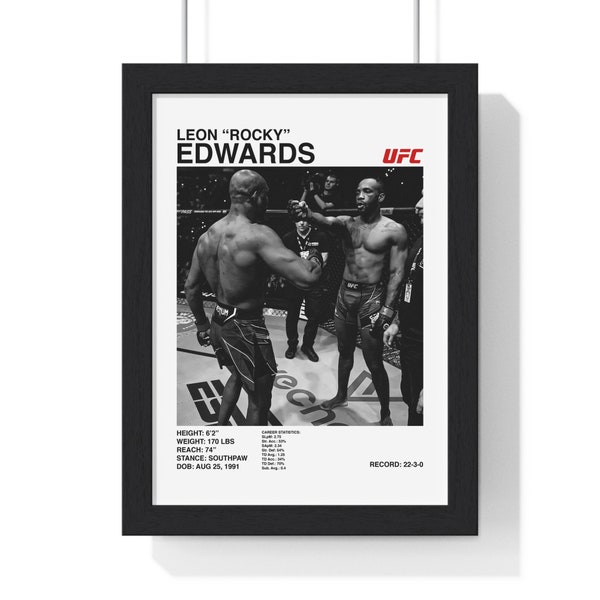 Leon Edwards UFC poster wall art