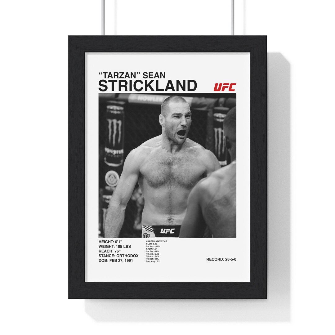 Sean Strickland UFC Poster Wall Art
