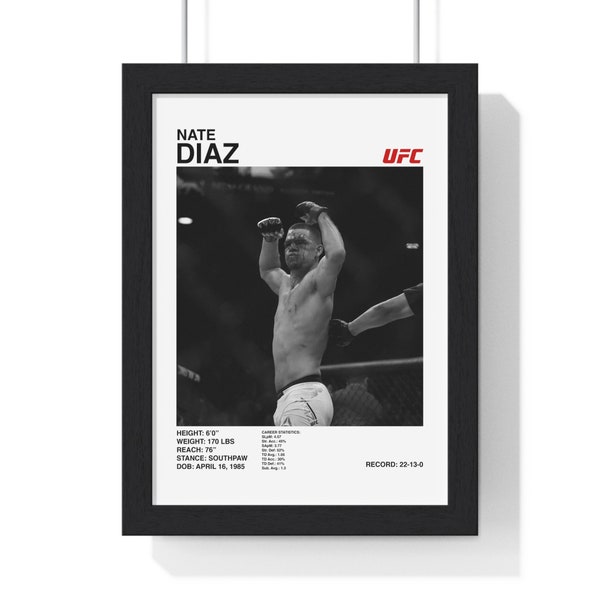 Nate Diaz UFC DIGITAL poster wall art