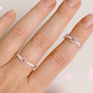 keari DAISY beaded ring, daisy, beaded ring, beaded jewelry, Miyuki/ glass beads, personalisable image 3