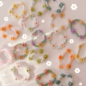 keari DAISY beaded ring, daisy, beaded ring, beaded jewelry, Miyuki/ glass beads, personalisable image 5