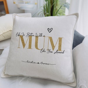 Personalized Pillowcase for Mum, Mothers Day Gift, Custom Words Pillow zdjęcie 1