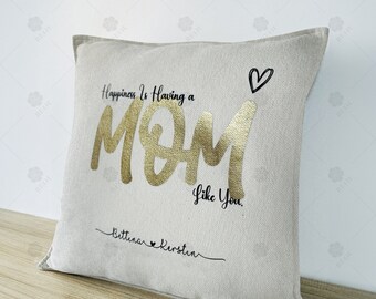 Personalized Pillowcase for Mom, Mother’s Day Gift, Custom Words Pillow
