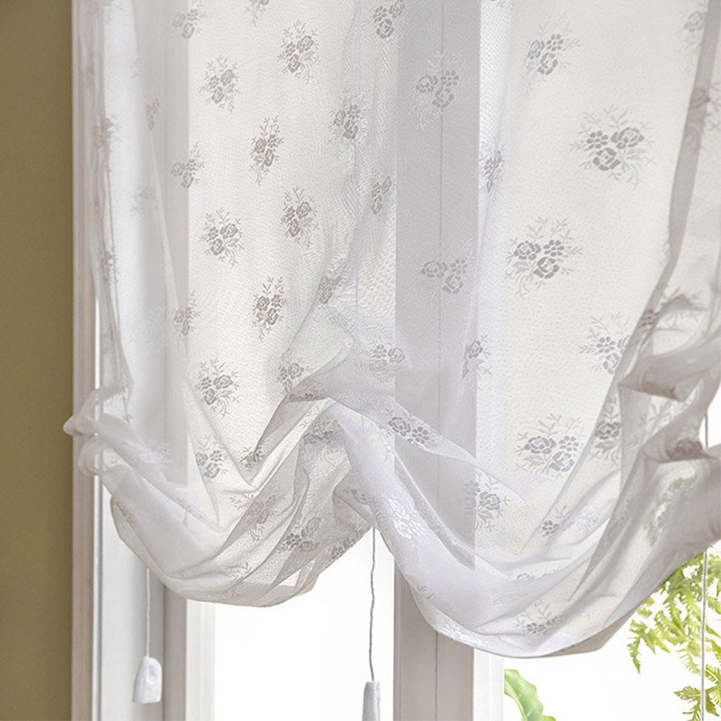 Farmhouse Pull up Balloon Curtain Adjustable Balloon Curtain Etsy