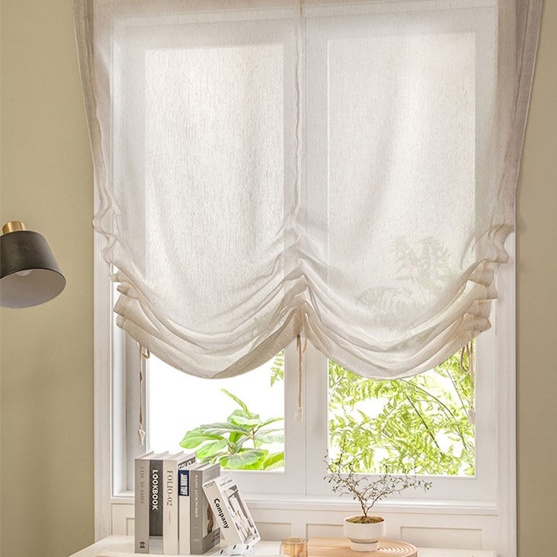 Farmhouse Pull up Balloon Curtain Adjustable Balloon Curtain Etsy