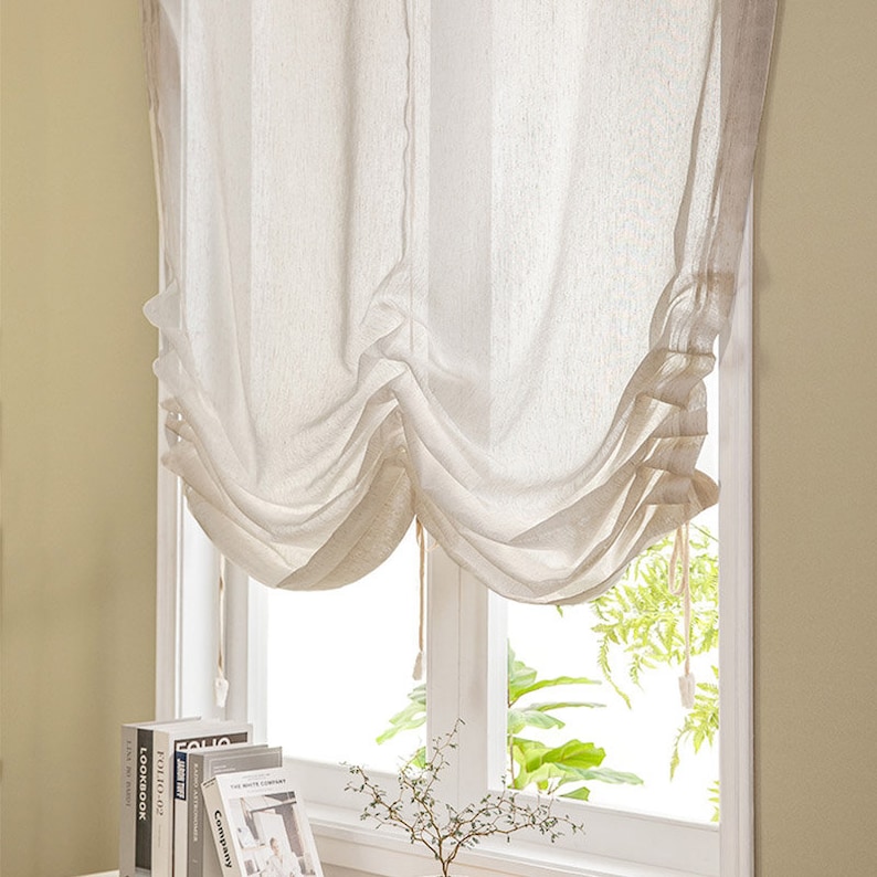 Farmhouse Pull up Balloon Curtain Adjustable Balloon Curtain Etsy