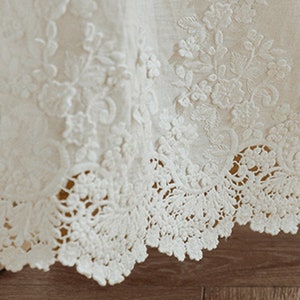 Rectangular Lace Tablecloth, French Vintage Tablecloth, Rectangular Wedding Decorative Tablecloth image 3