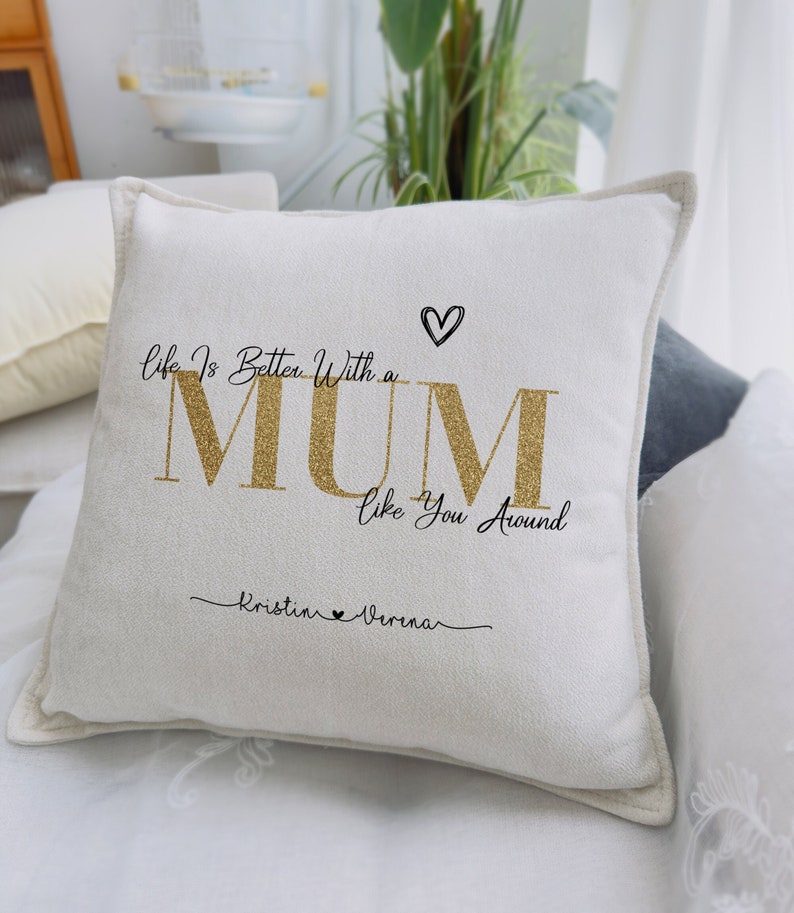 Personalized Pillowcase for Mum, Mothers Day Gift, Custom Words Pillow zdjęcie 1