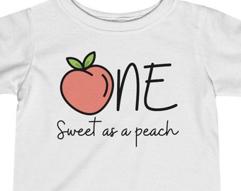 Sweet as a Peach 1st Birthday Shirt, First Birthday Shirt, One Sweet Peach Shirt, Birthday Outfit, Peach Girl