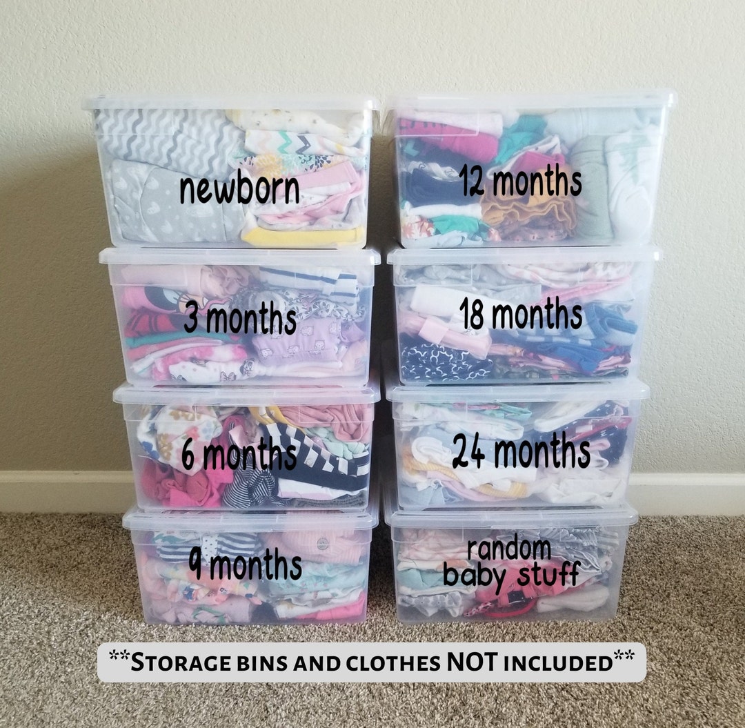 Baby Clothes Storage Labels Etsy