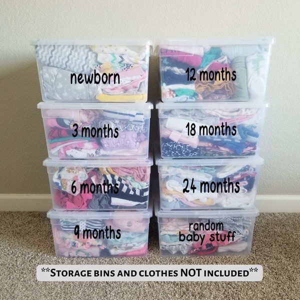 Baby Clothes Storage Labels